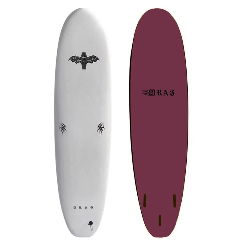 DRAG COFFIN SOFTBOARD 7’0″ 72L – WHITE/STOUT