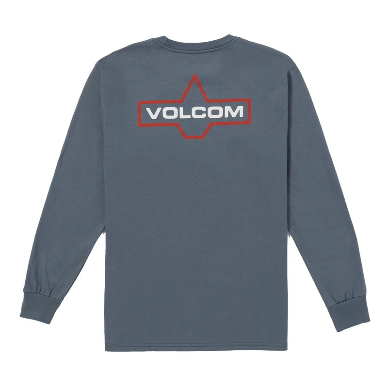 Volcom Branded Iron Men’s L/S Shirt – Dark Slate
