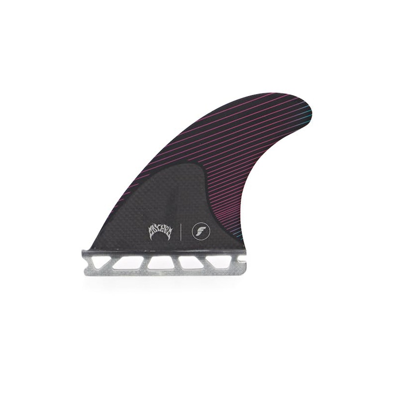 Futures Fins Mayhem Small Thruster Fin Set – Pink/Teal