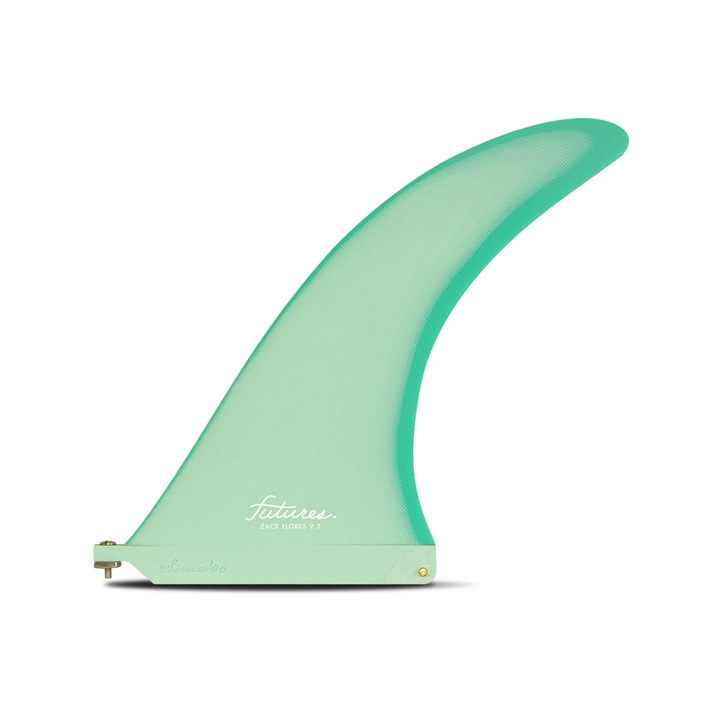 Futures Zack Flores Fiberglass Single Fin-Mint Green-9.5″