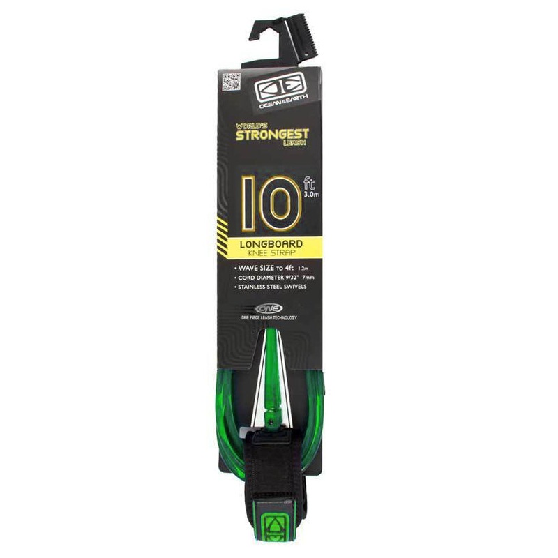Ocean & Earth Longboard Knee Leash (10ft-Green)