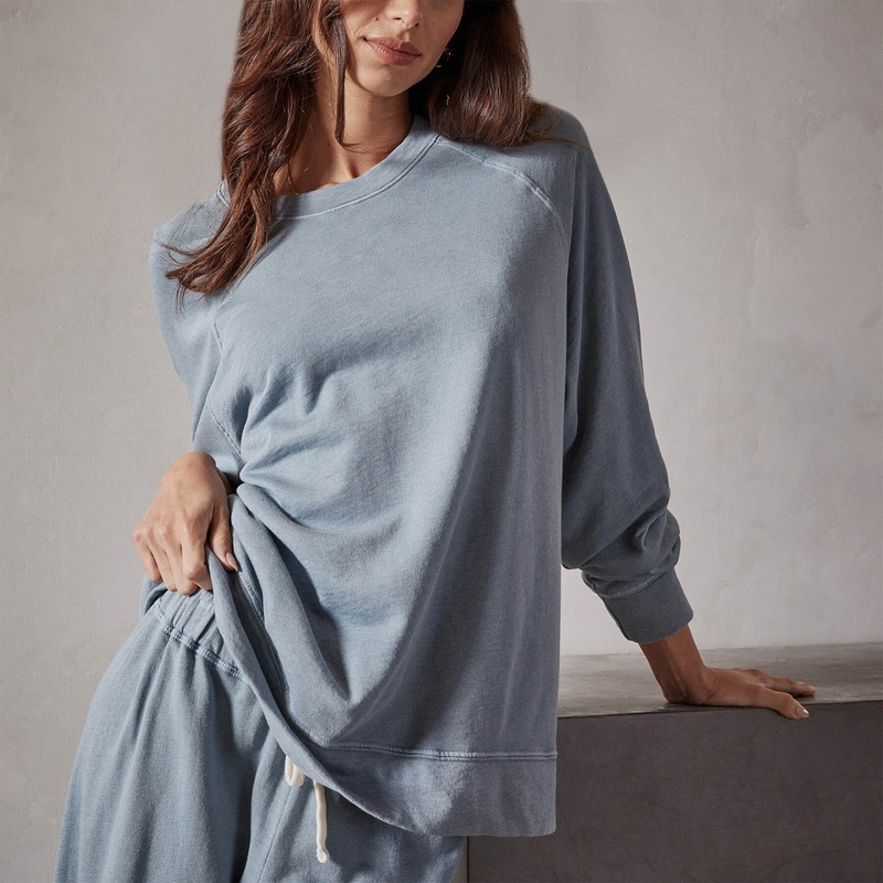 Vintage French Terry Relaxed Sweatshirt – Ocean Mist Pigment