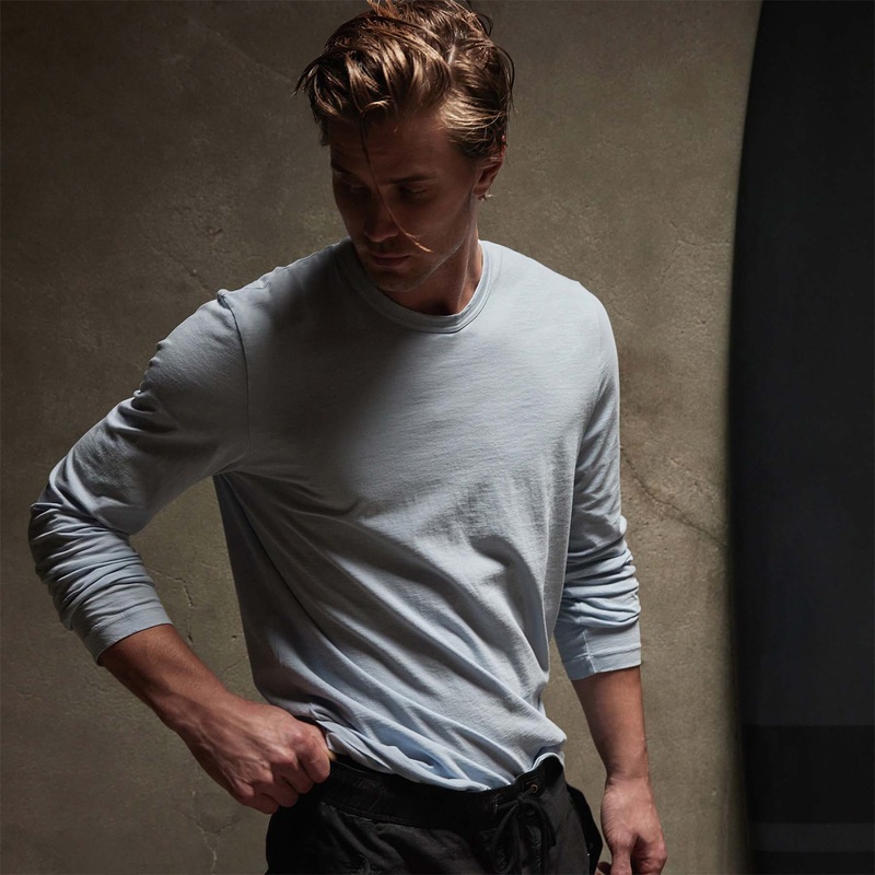 Long Sleeve Crew Neck – Open Sky Pigment