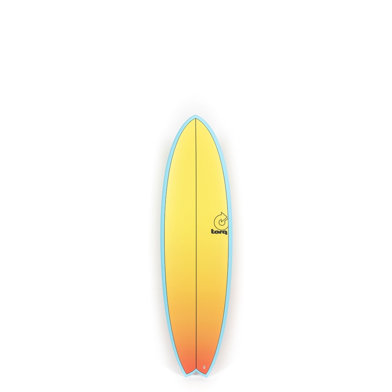 Torq Surfboards – MODFISH – Yellow Orange Fade – 6’3″ x 20 1/2 x 2 1/2 – 36L