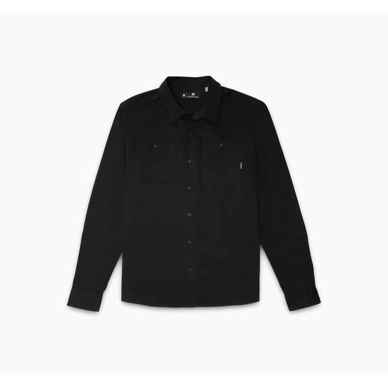 Staple Hurley Mens Long Sleeve Shirt – Black