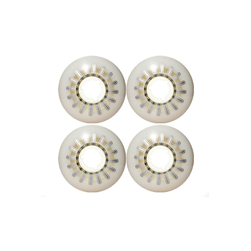 Type S Wheels Odd Line White Skateboard Wheels – 57mm 98a (Set of 4)