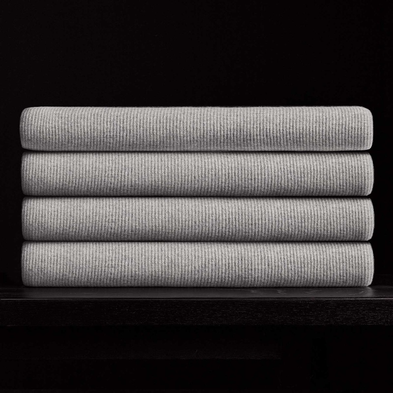 Cashmere Waffle Blanket – Heather Grey