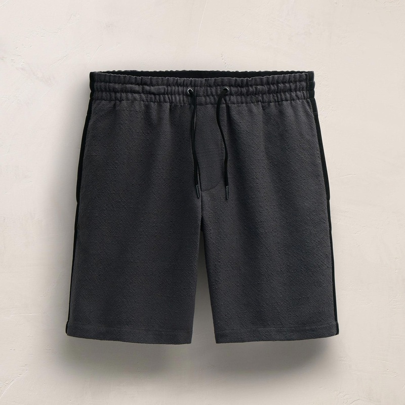 Suede Trimmed Short – Charcoal/Black
