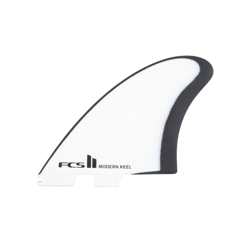 FCS II JS Modern Keel Performance Glass Twin Surfboard Fins – X-Large/White
