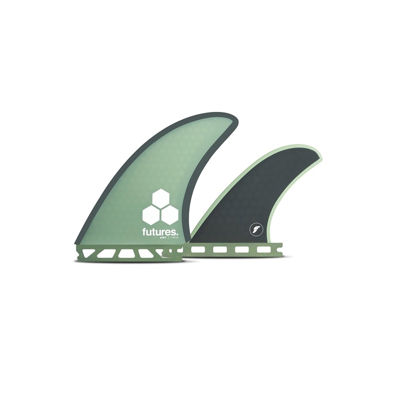 Futures Fins AMT Al Merrick Twin + 1 Fin Set – Green/Grey