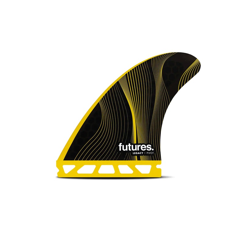 Futures P6 Honeycomb Tri Surfboard Fins – Medium/Yellow