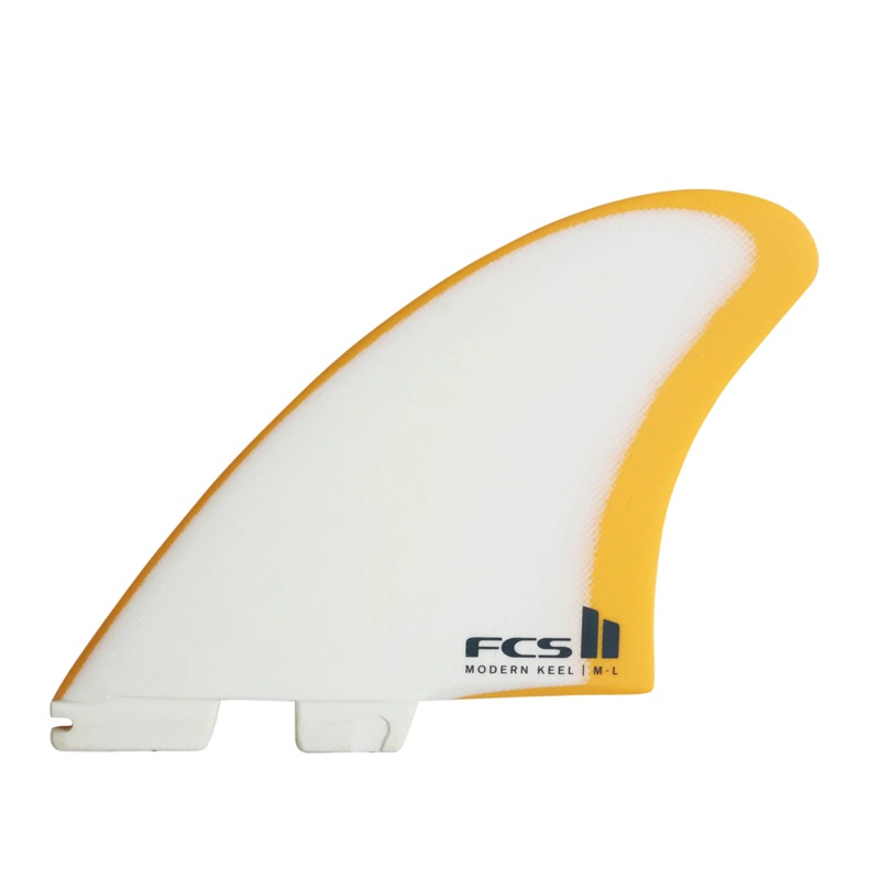 FCS II MODERN KEEL TWIN FIN PG M-L – MANGO/WHITE
