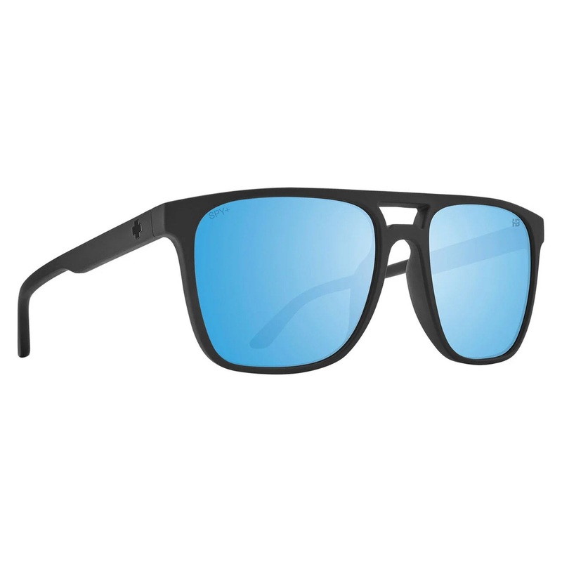Spy Czar Men’s Sunglasses – Matte Black/Happy Boost Ice Blue Mirror Polarized