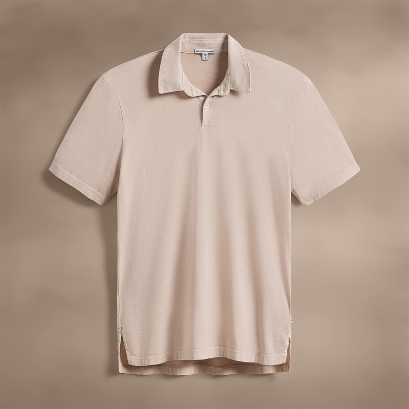 Sueded Jersey Polo – Faint Pigment