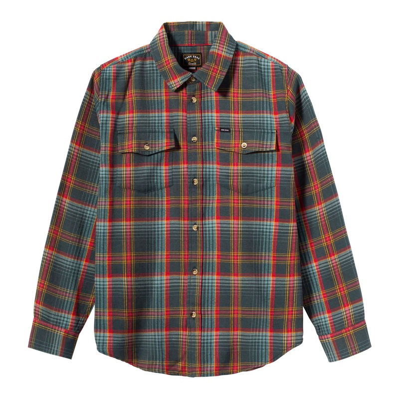 Dark Seas Maxville Woven Men’s L/S Flannel – Green