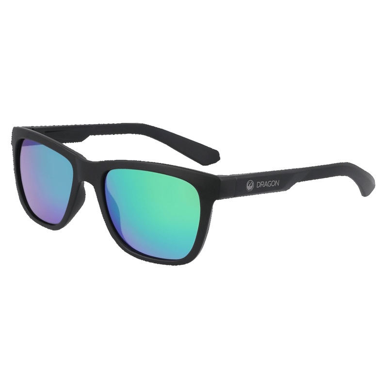 Dragon Bishop LL H20 Men’s Sunglasses – Matte Black/Green Ion Polarized
