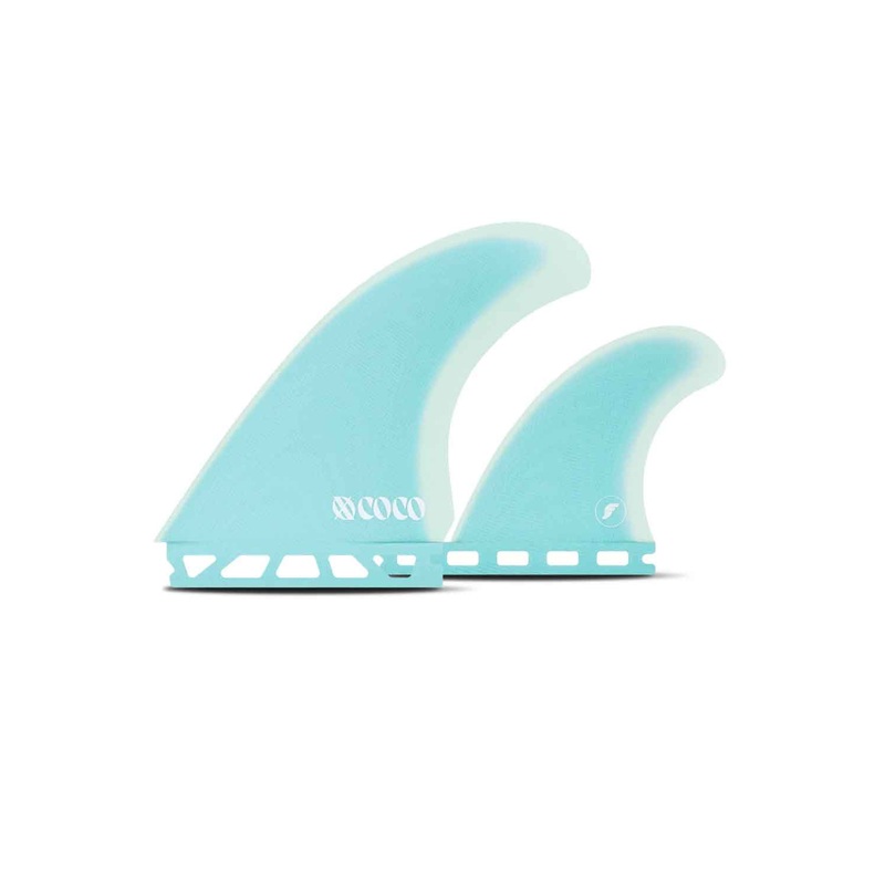 Futures Fins XO BY COCO Fibreglass TWIN+1 Fin Set – Blue