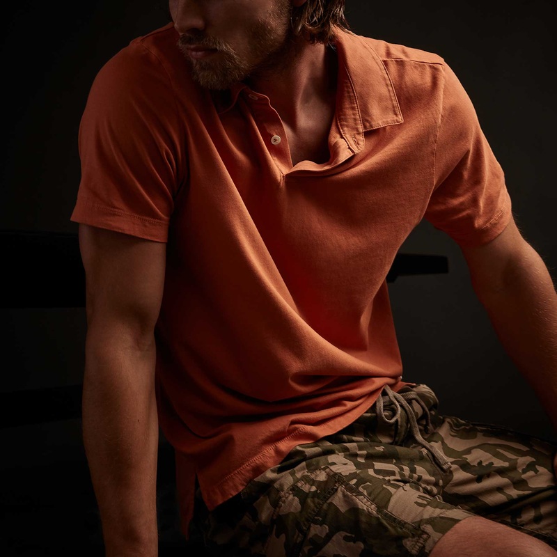 Sueded Jersey Polo – Sunburst
