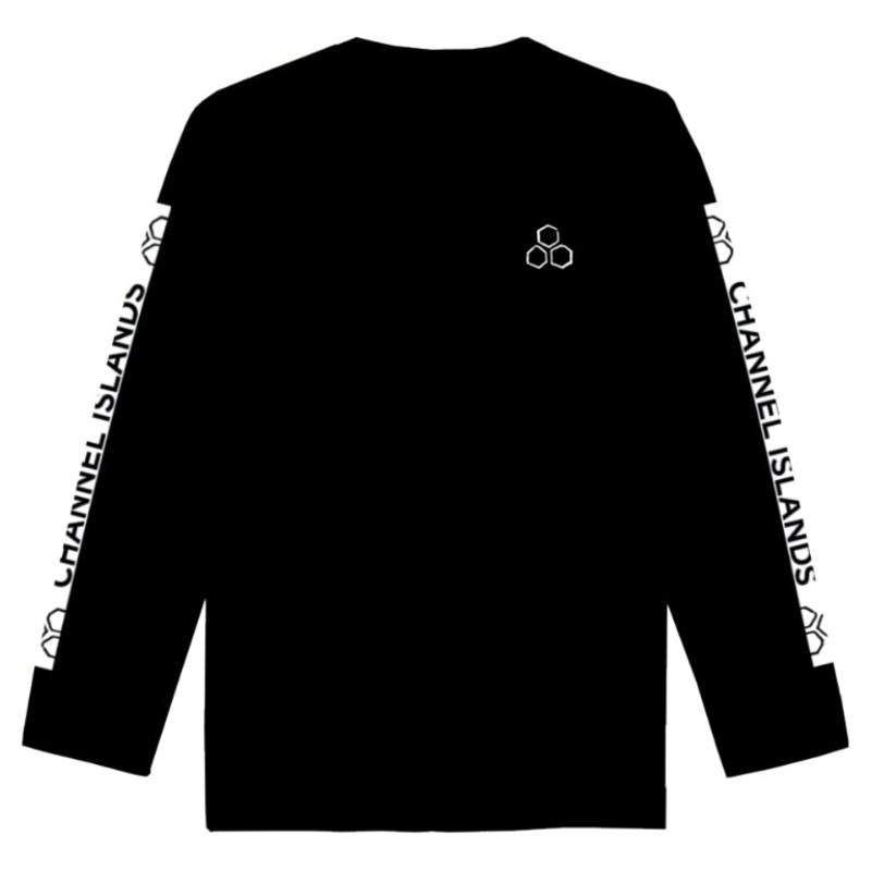 Channel Islands White Hex Crew Fleece – Black
