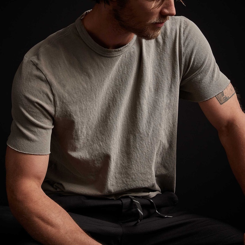 Recycled Brushed Jersey Crew Neck – Greystone Pigment