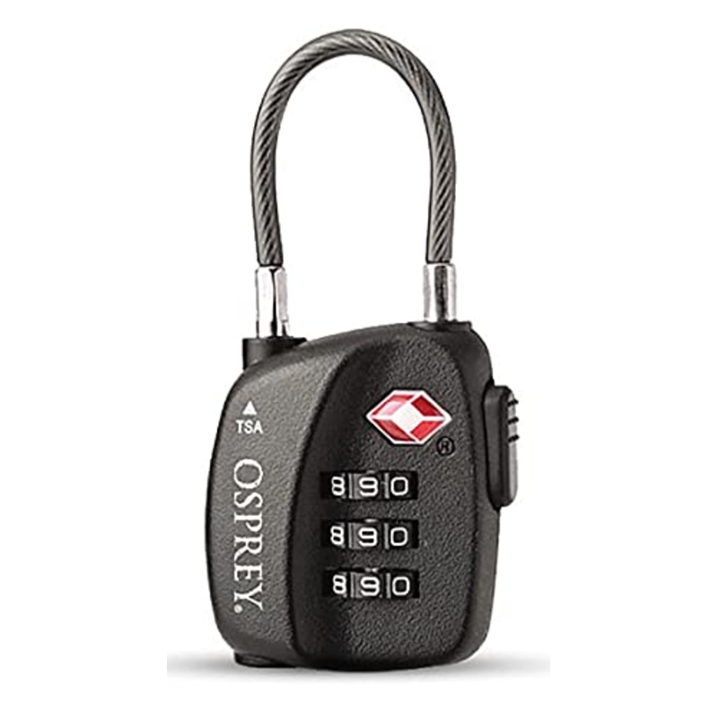 TSA 3 Dial Cable Lock Black
