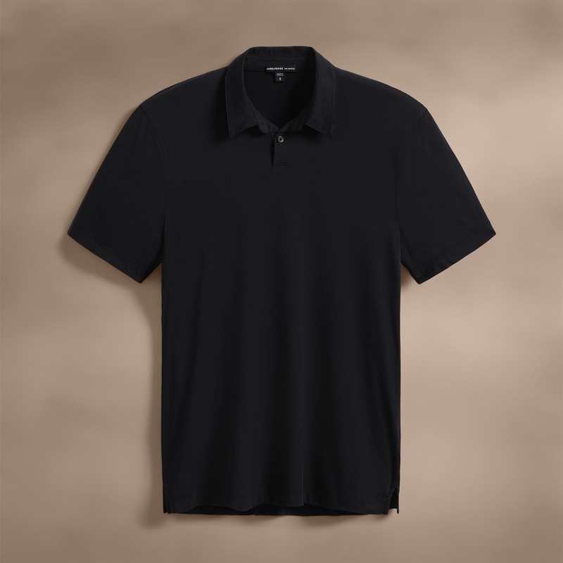 Brushed Lotus Polo – Black