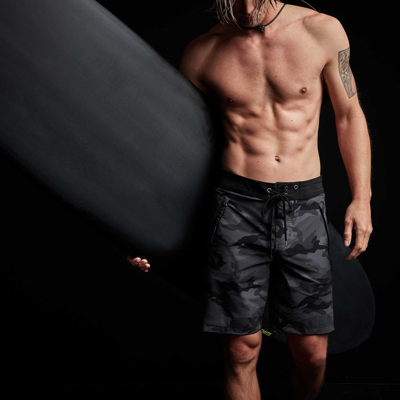 Camo Zip Pocket Boardshort – Black Sea Camo/Black