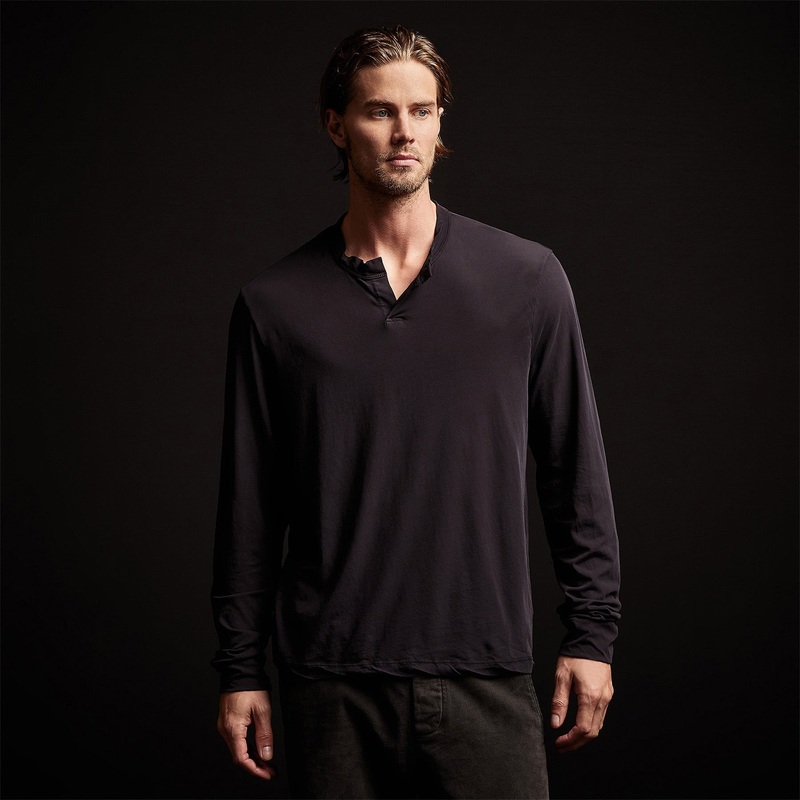 High Gauge Jersey Henley – French Navy