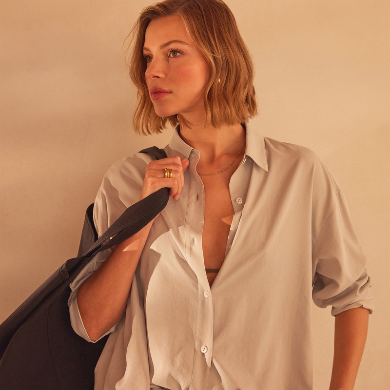 Lightweight Matte Sateen Fluid Shirt – Salt