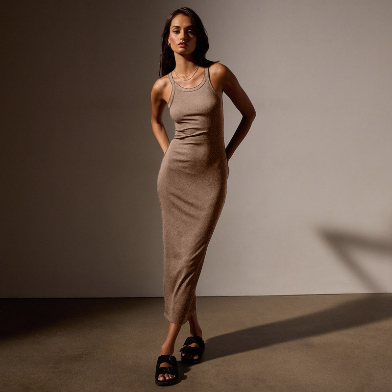 Skinny Rib Tank Dress – Cargo Pigment