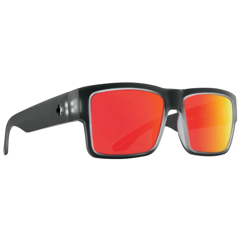 Spy Cyrus Men’s Sunglasses – Matte Black Ice/Happy Gray Green Red Mirror Polarized