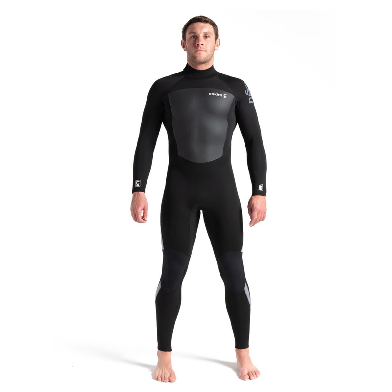 C-Skins Legend 4/3mm Back Zip Wetsuit – Black/Grey