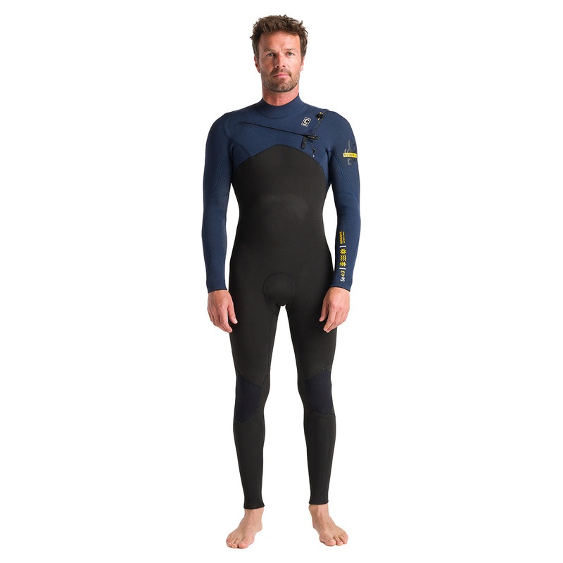 C-Skins NuWave Session 4/3mm Chest Zip Wetsuit – Black/Bluestone – 2025