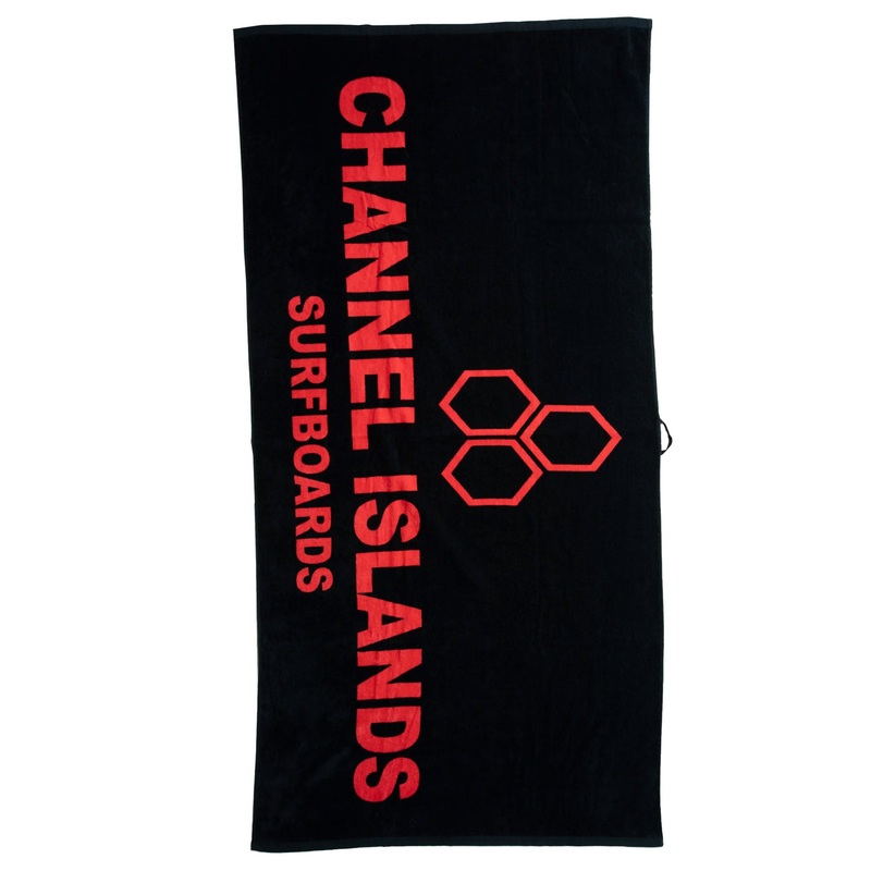Channel Islands Beach Towel – Black/Red