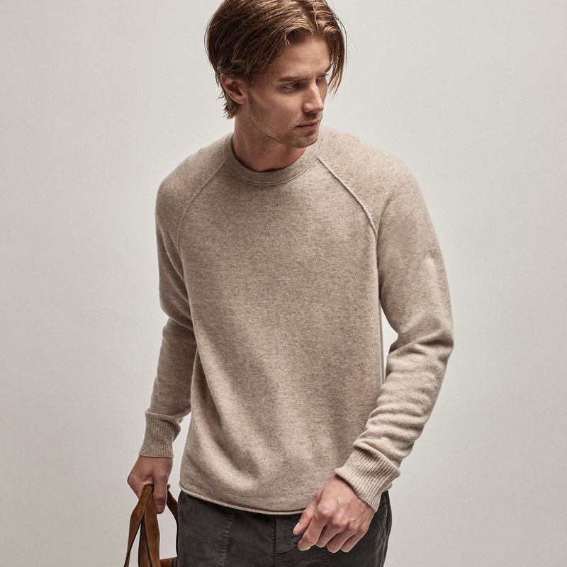 Recycled Cashmere Raglan – Stone