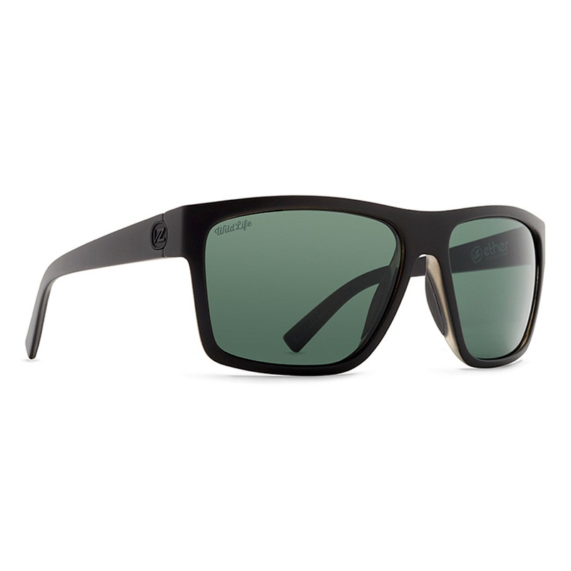 VonZipper Dipstick Men’s Sunglasses – Black Soft Satin/Wild Vintage Grey Polarized