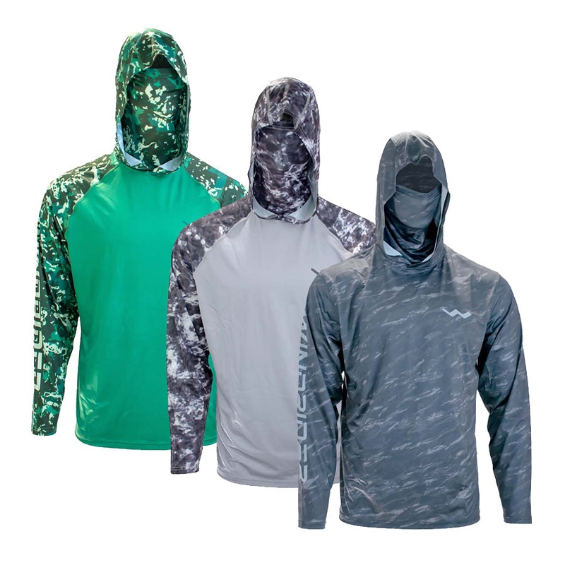 WindRider Atoll Hooded Shirt with Black Ice – Grey Americana – Green Americana