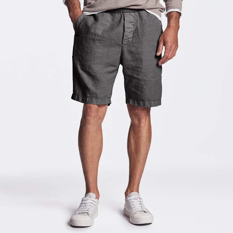 Cotton Linen Canvas Work Short – Carbon Pigment