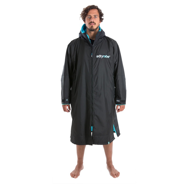 Dryrobe Advance Long Sleeve Changing Robe – Black/Blue