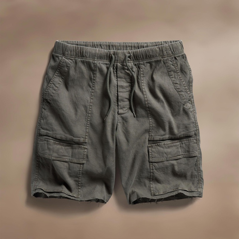 Linen Blend Utility Short – Granite Pigment