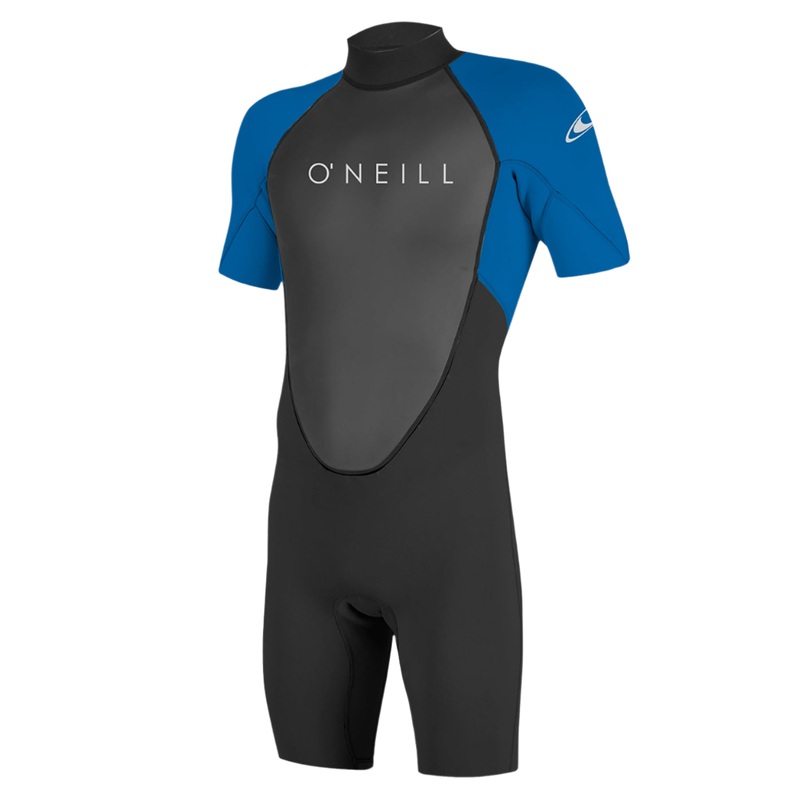 O’Neill Reactor-2 2mm Back Zip Short Sleeve Spring Wetsuit Black/Ocean