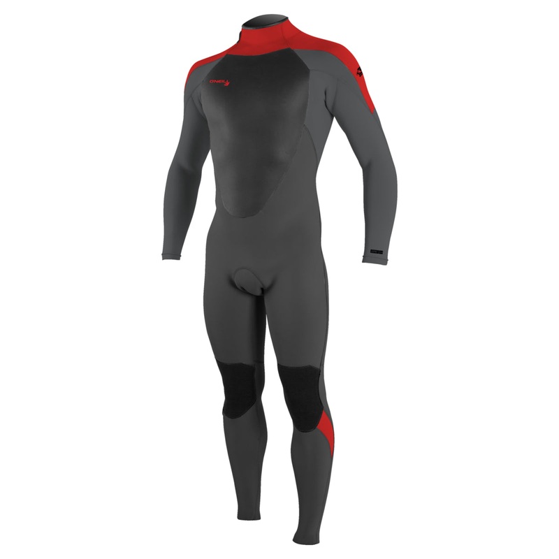 O’Neill Youth Epic 5/4mm Back Zip Wetsuit – Graphite/Smoke/Red/Red