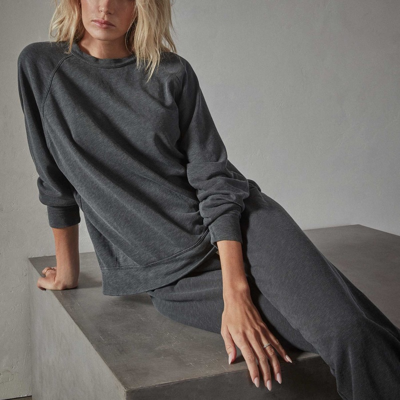 Vintage French Terry Relaxed Sweatshirt – Magma Pigment