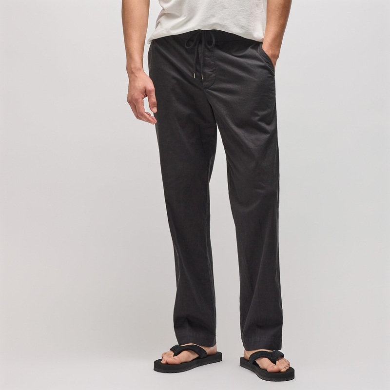 Cotton Linen Work Pant – Black