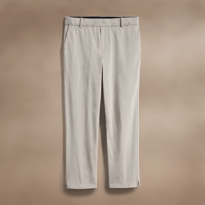 Cotton Poplin Trouser – Light Tan