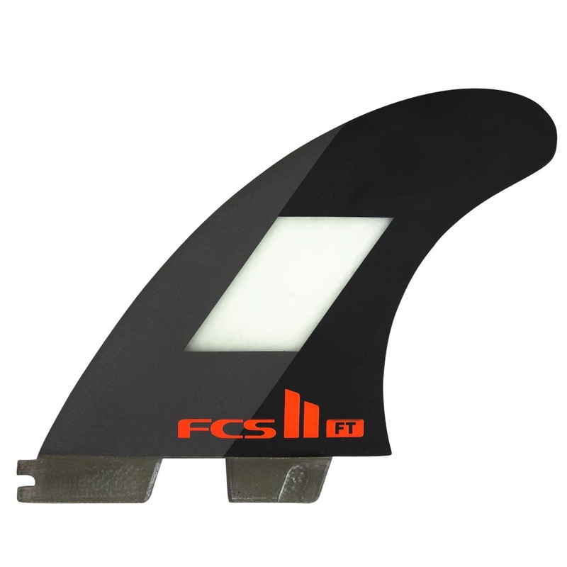 FCS II Filipe Toledo PC Tri Fin Set – Black – Large