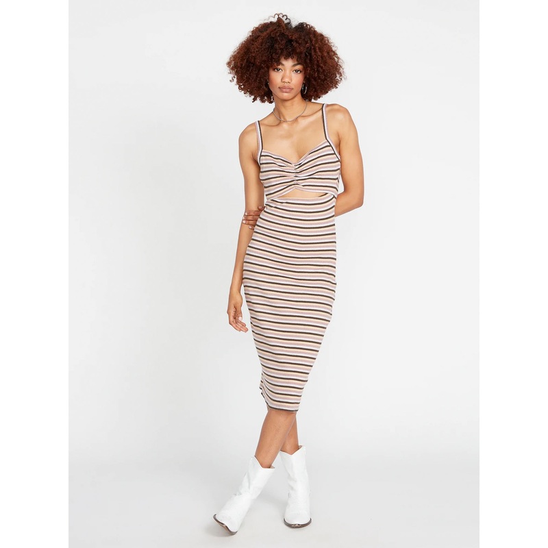 Volcom Stone Checked Women’s Dress – Espresso
