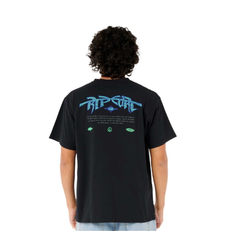 Rip Curl Raw Energy Gnarly Short Sleeve T-Shirt Black