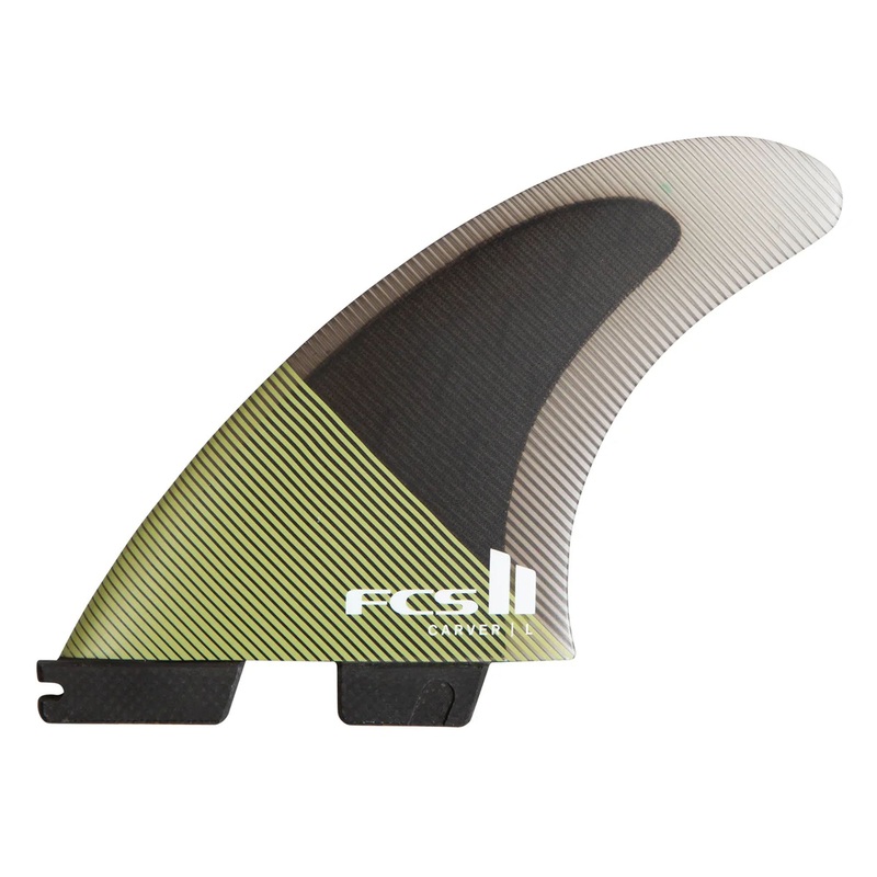 FCS II Carver Performance Core Tri Surfboard Fins – X-Large/Eucalyptus