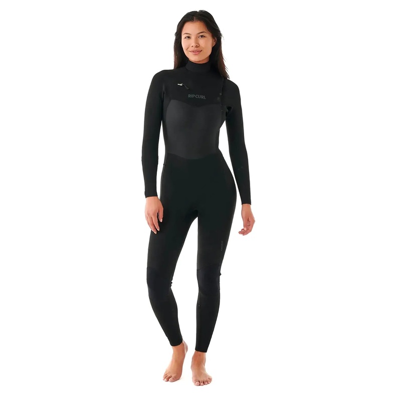 Rip Curl Women’s Dawn Patrol 4/3mm Chest Zip Wetsuit – Black 2025
